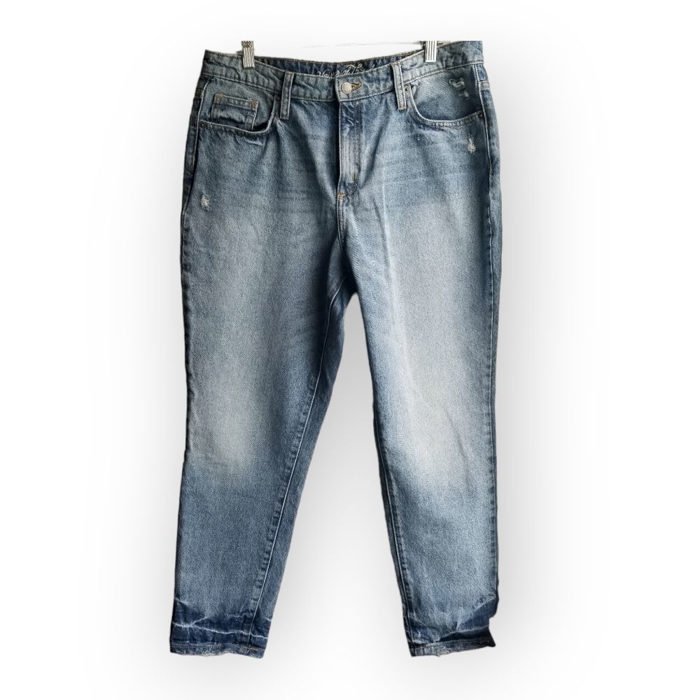 Universal Thread High Rise Straight Leg Denim Blue Jean's Size 12/31 Women's